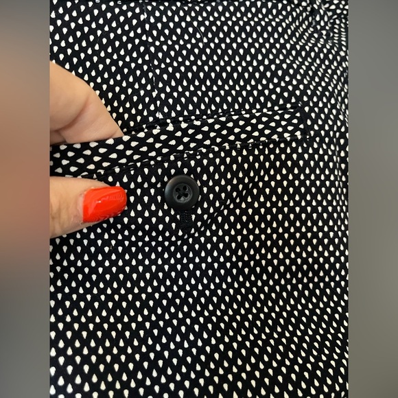 GAP Khaki Navy and White Patterned Pants Slim City Style Women’s Size 8, Ankle - Picture 4 of 16